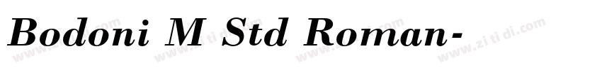 Bodoni M Std Roman字体转换